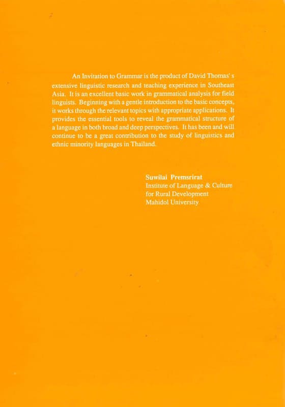 An Invitation to Grammar