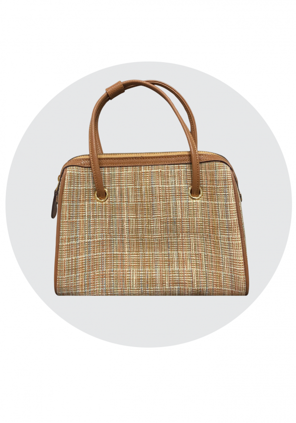 กระเป๋าผ้าครามตัดหนังแท้ (สลักโลโก้ RILCA)