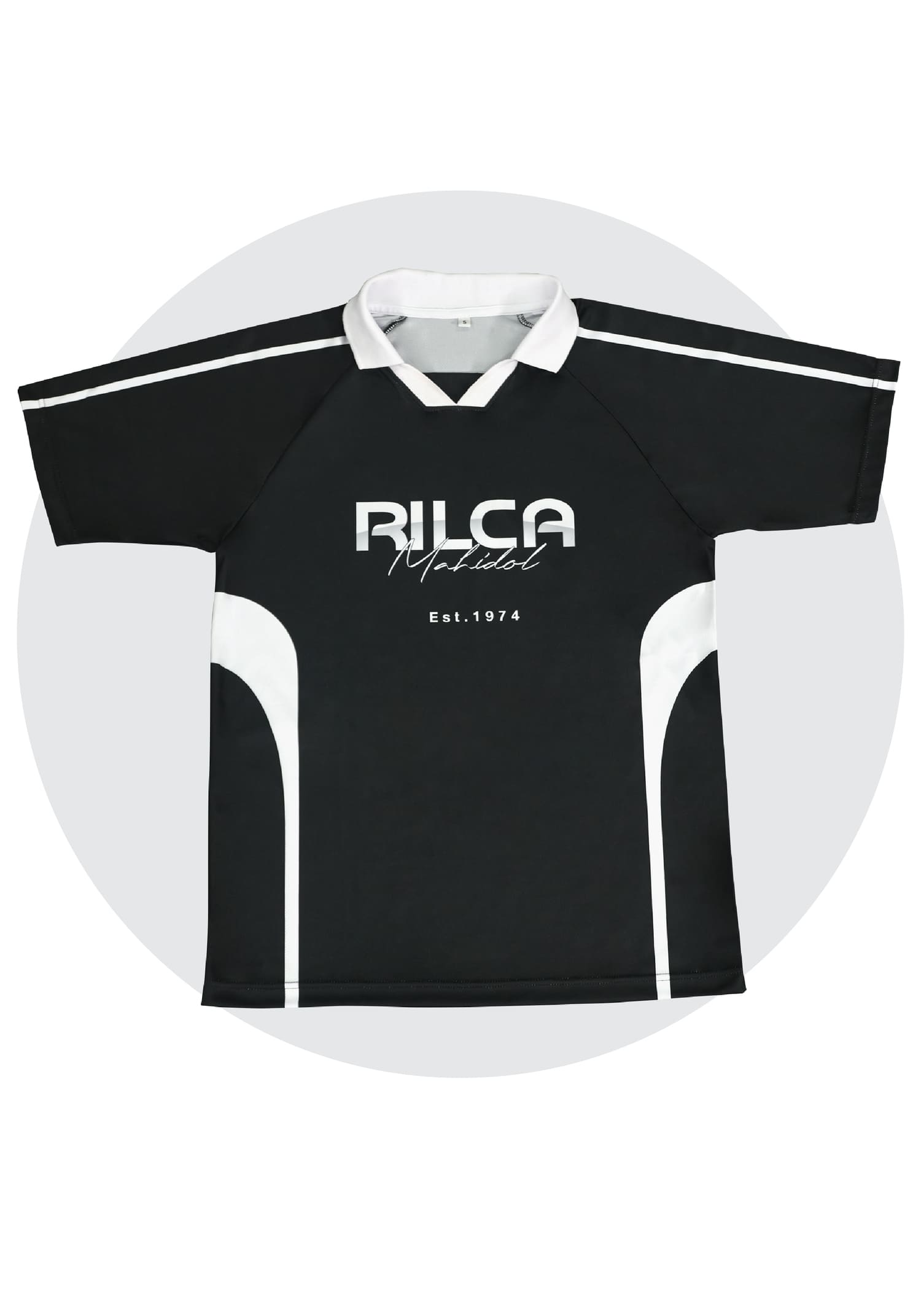 เสื้อโปโล Jersey สีดำ